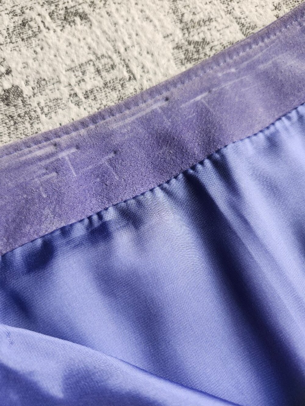 Danier Super Soft Suede Powder Blue Lavender Lined Skirt - Picture 11 of 11